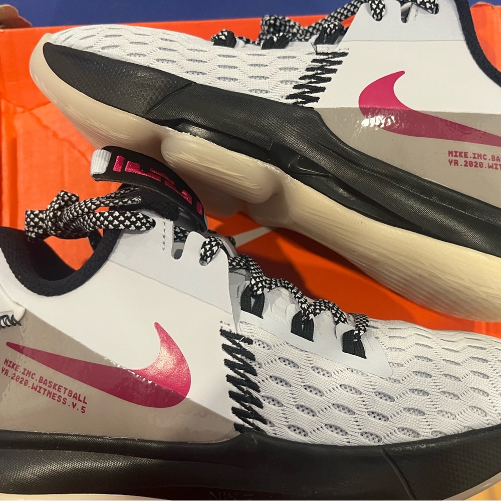 Nike White and Pink Athletic Sneakers